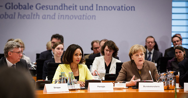 Chancellor Angela Merkel at the Third International German Forum, which was held at the Federal Chancellery