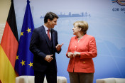 Federal Chancellor Angela Merkel meets Justin Trudeau, Prime Minister of Canada, for bilateral talks.